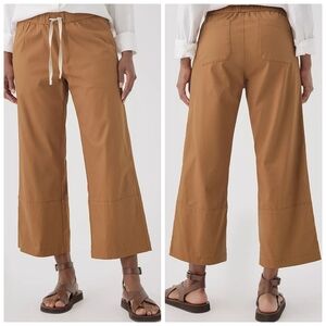 Pact Daily Twill Crop Pant L Organic Cotton Wide Leg Casual Minimalist Travel